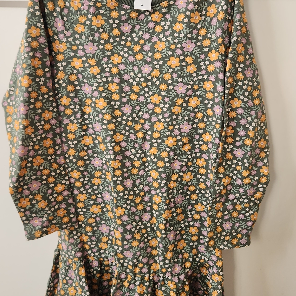 Target Floral Kids Dress - Green, Yellow, Pink